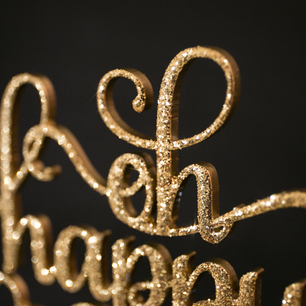 ケーキトッパー oh happy day ゴールド