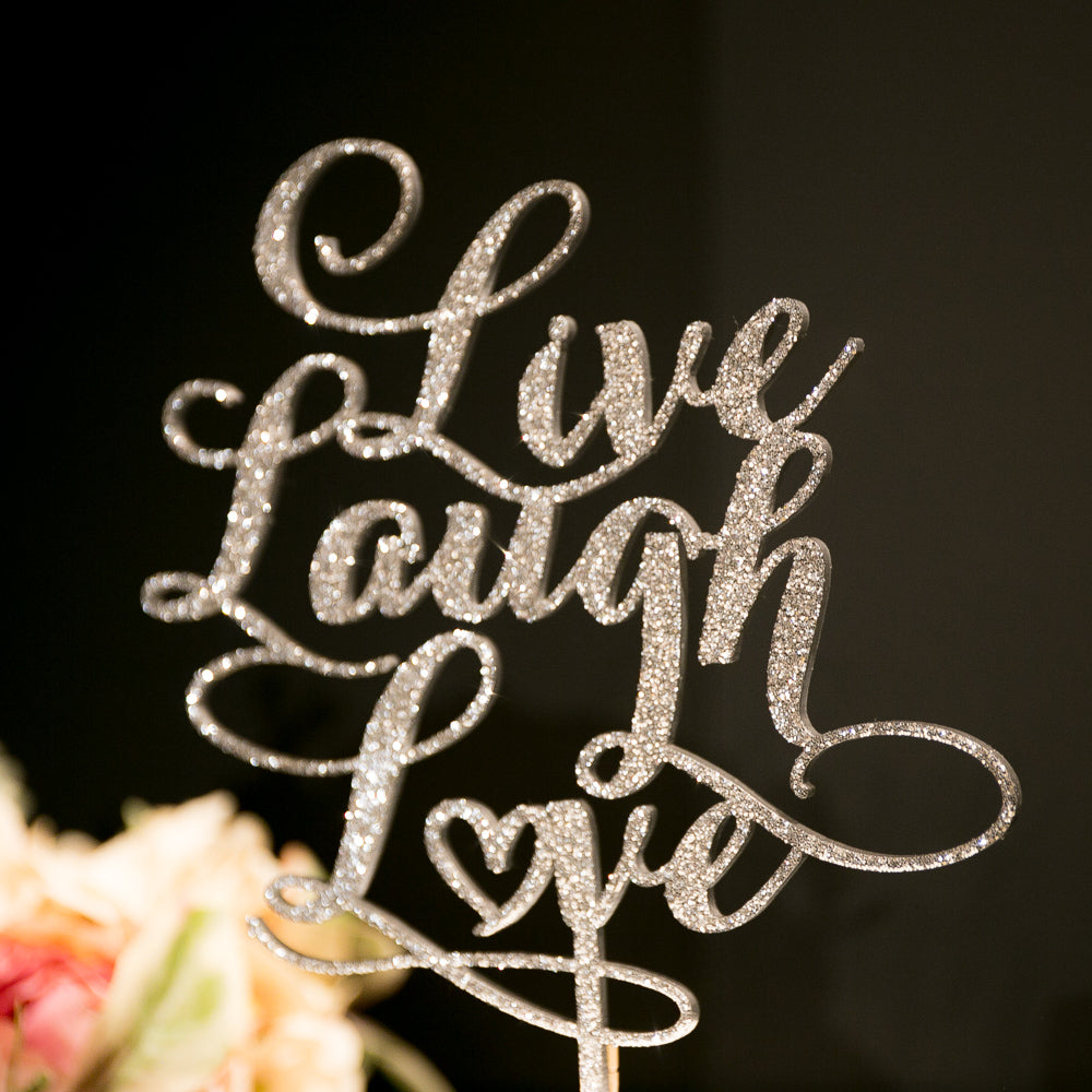 ケーキトッパー　Live Laugh Love