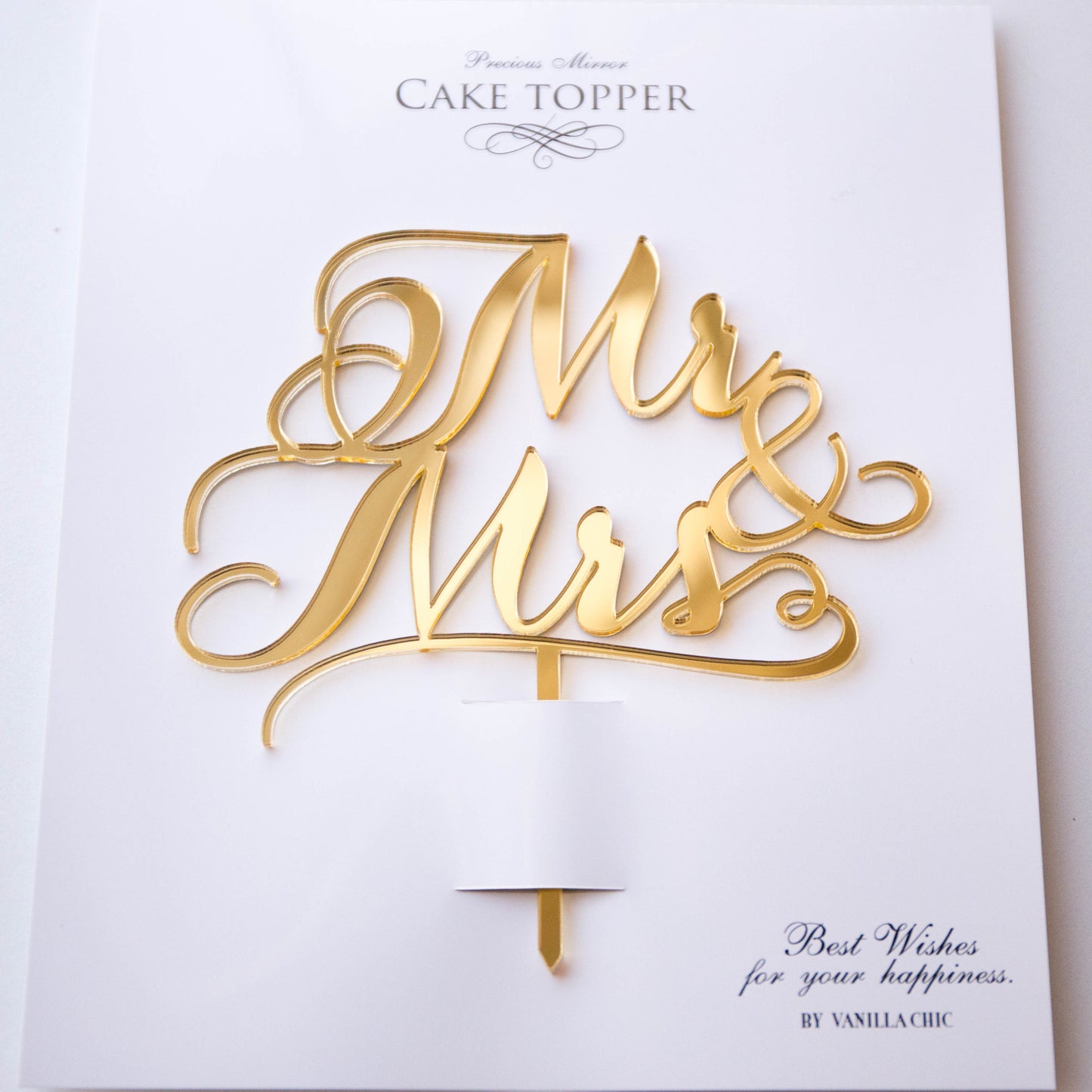 ケーキトッパー Mr & Mrs