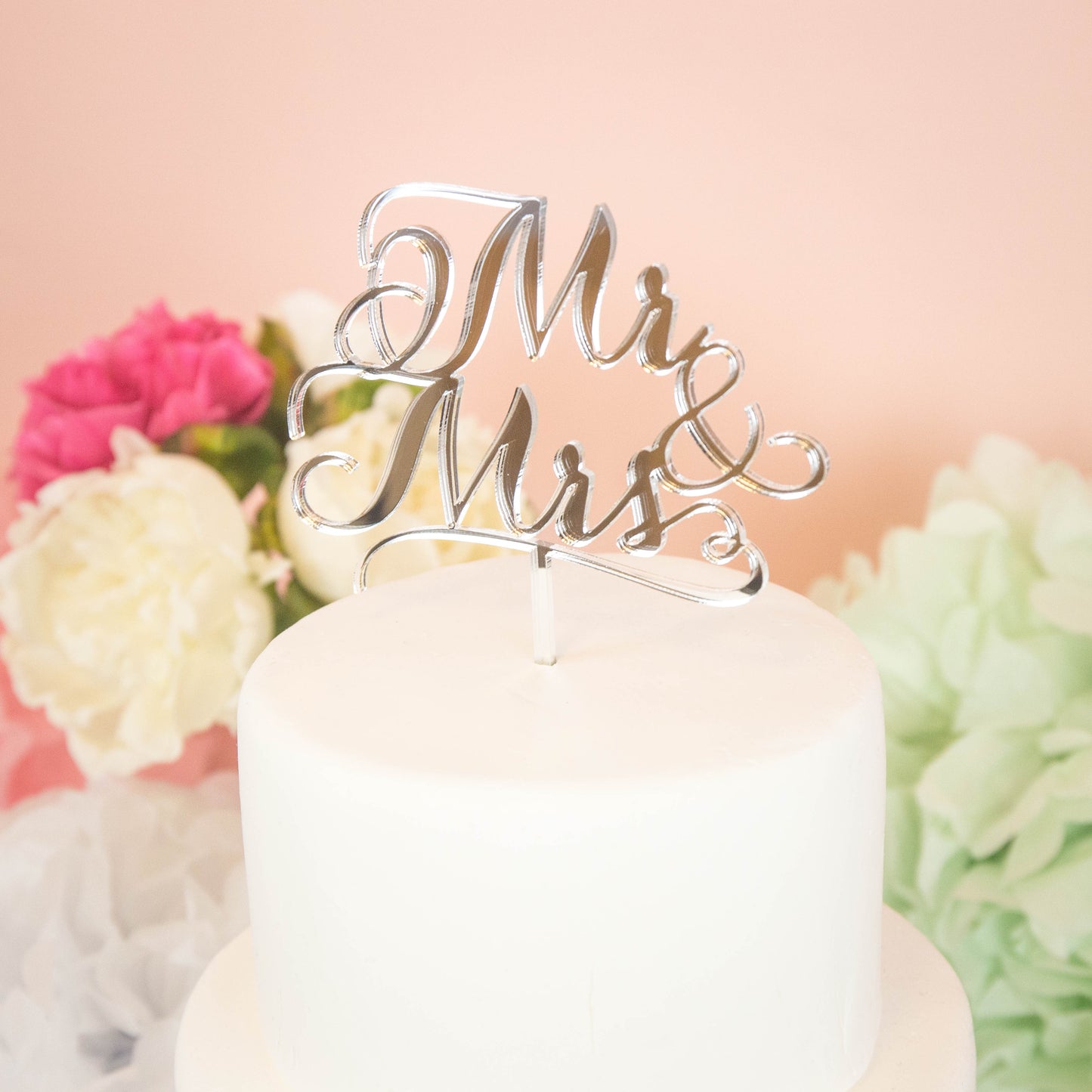 ケーキトッパー Mr & Mrs