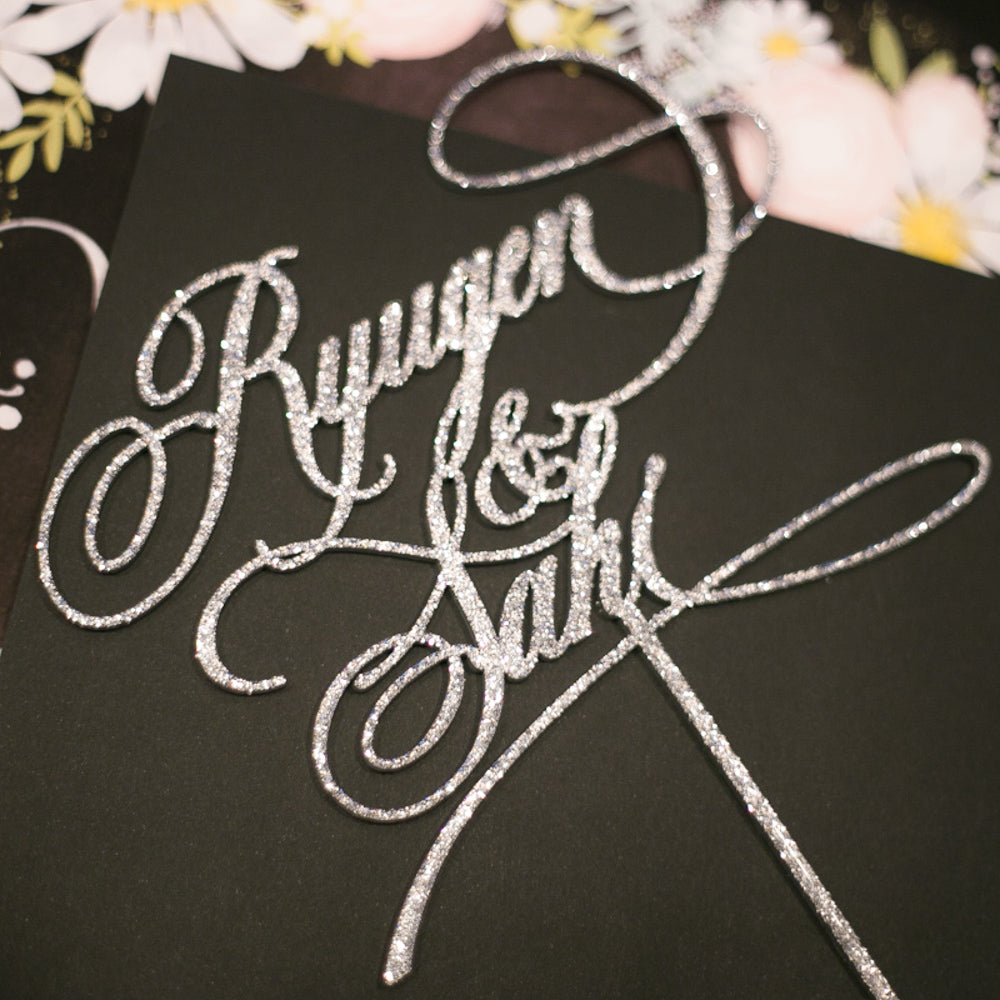 カリグラフィーケーキトッパー【-Flow-】