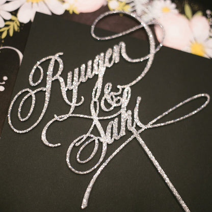 カリグラフィーケーキトッパー【-Flow-】