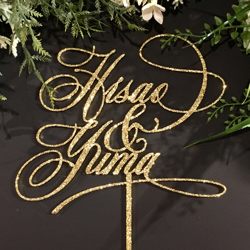 カリグラフィーケーキトッパー【-Flow-】