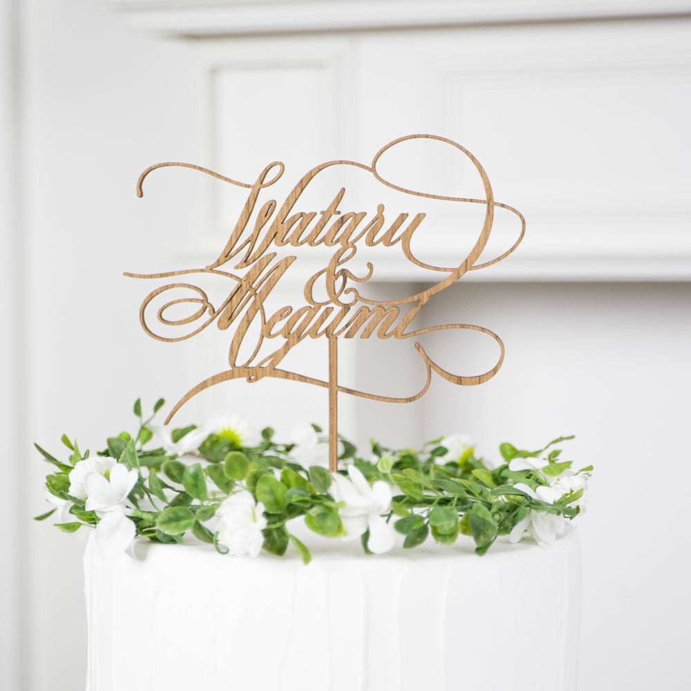 カリグラフィーケーキトッパー【-Flow-】